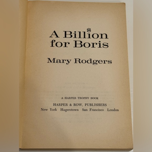 Vintage A Billion For Boris by Mary Rodgers - Freaky Friday sequel Edward Gorey - Picture 5 of 11